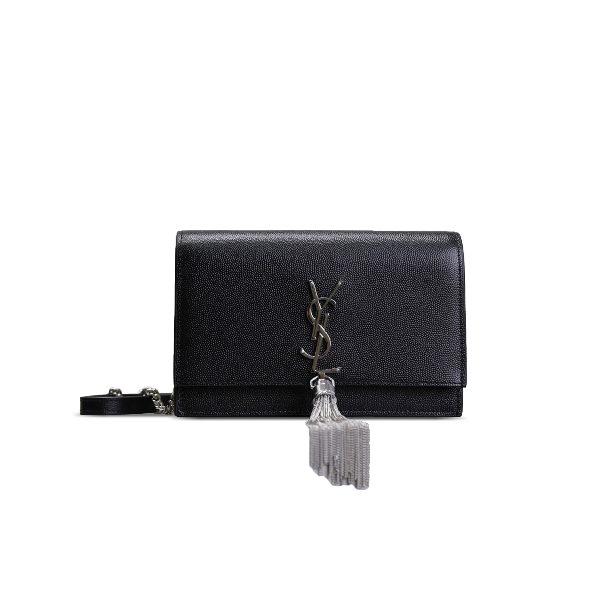 Y*L kate monogram tassel chain wallet in grain de poudre embossed leather 452159 (19*12.5*4cm)